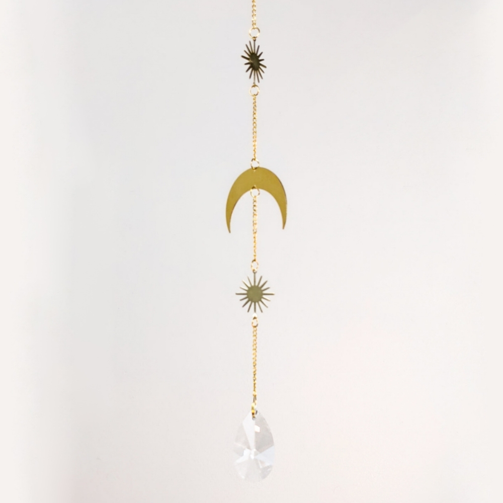 NWT Prism Crystal Chain Suncatcher, E